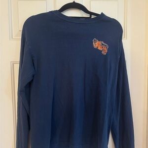 Blue Long Sleeve Shirt with Tiger Logo